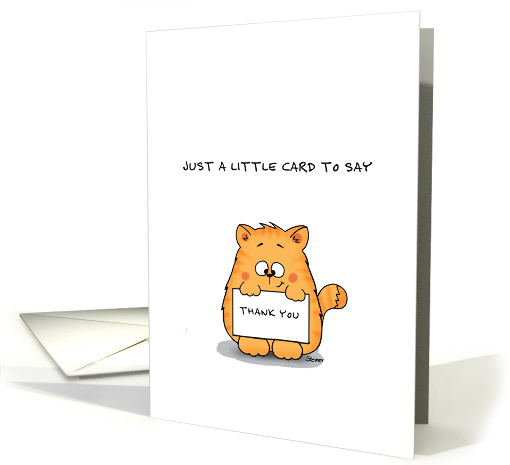 Thank you Orange Cat with Sign card (1859522)
