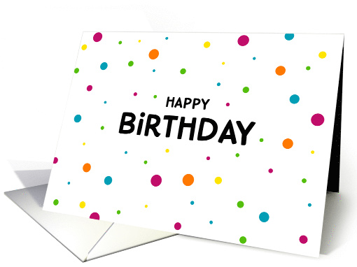 General Happy Birthday with Colorful Confetti card (1860120)