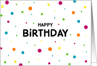 General Birthday with Colorful Confetti card