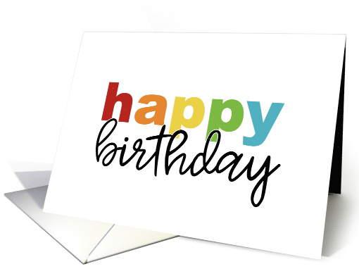 Happy Birthday in Big Colorful Letters card (1863564)