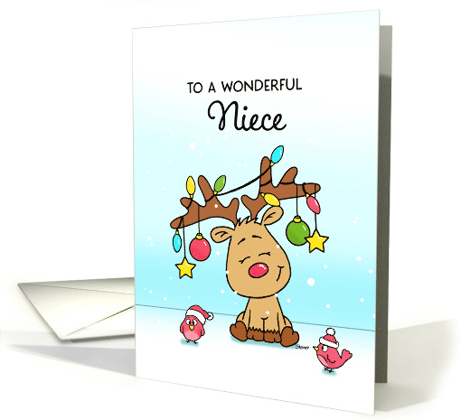 Merry Christmas to Niece Little Reindeer card (1871102)