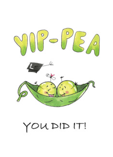 Yip Pea You did it Cute Graduation Card with Peas card (1912814)