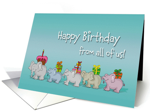 Humorous Happy Birthday from all of us, from group,... (639242)
