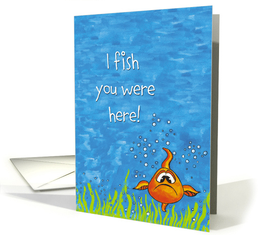 Miss You - Sad Fish card (640285)