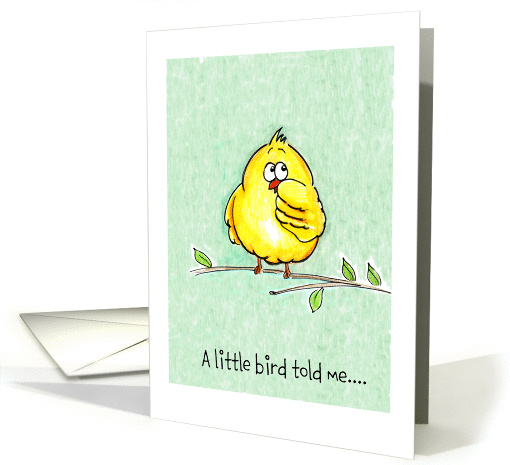 A little yellow bird/Pregnacy card (640341)