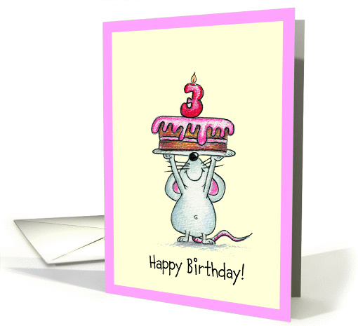 3rd Third Birthday Mouse! card (796015)