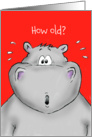 How old? Little Brother, Surprised Hippo card