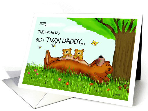 The Worlds Best Twin Dad! card (805960)
