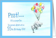 55th birthday surprise party invitation card