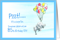 85th birthday surprise party invitation card