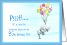 85th birthday surprise party invitation card