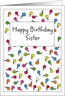 Happy Birthday Sister! Confetti & Scissors card