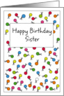 Happy Birthday Sister! Confetti & Scissors card