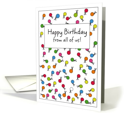 Happy Birthday from all of us - Confetti and Scissors! card (811056)