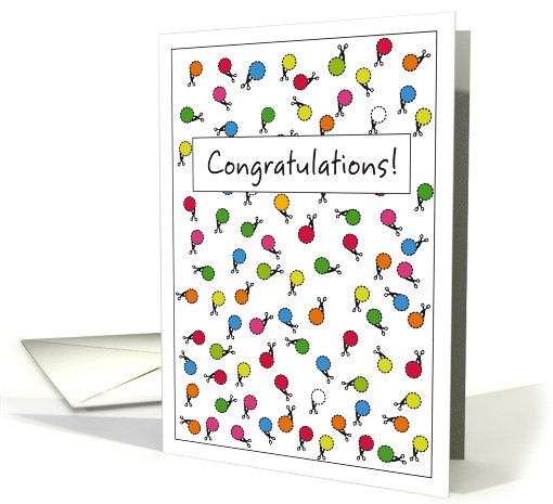 Congratulations! Confetti & Scissors card (811101)