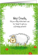 Hey coach,..to sheep for a birthday present? card