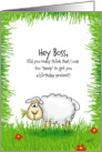 Funny Birthday Card Boss, too cheap sheep. card