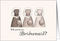 Bridesmaid, Friend, will you be my bridesmaid? card