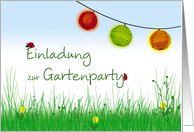 Einladung zur Gartenparty, German, Deutsch card