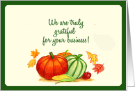 We are truly grateful for our business! Gourds & Leaves card