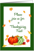 Please join us for Thanksgiving Feast! Pumpkins & Leaves card