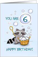 You are 6. 6. Birthday. card