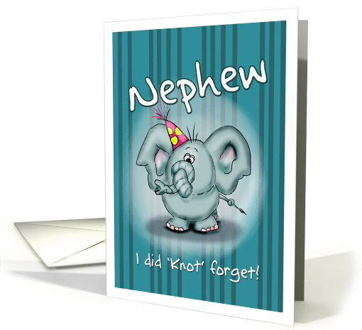 Nephew Birthday Elephant - I did knot forget! card (840581)