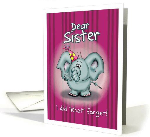 Sister Elephant - I did knot forget! card (840609)