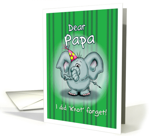 Happy Birthday Papa Elephant - I did knot forget! card (840632)
