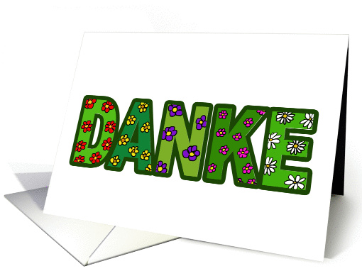 Danke, Card in German with Flowers card (843803)
