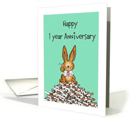 Non smoking, thumbs up, Anniversary Kicking the habit! card (846357)