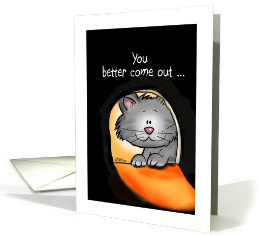 Happy Birthday cute Cat, Mousehole. card (846374)