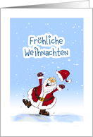 Merry Christmas German, Santa Claus card