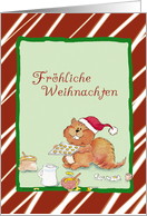 Merry Christmas German - Frhliche Weihnachten, cute baking squirrel card