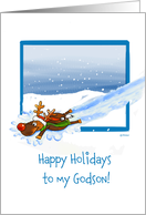 Happy Holidays to my Godson! card