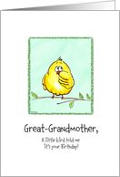 Great-Grandmother - A little Bird told me - Birthday card