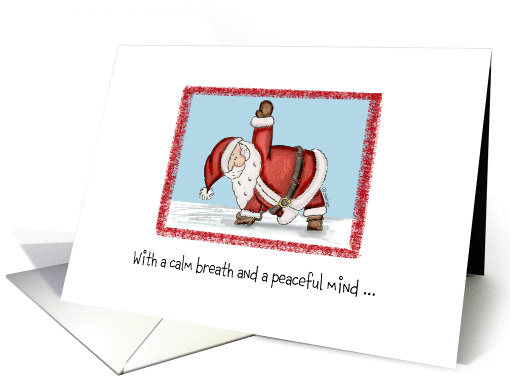 Santa Claus in Yoga-Triangle-Pose with a calm breath and... (852849)