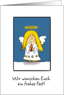 Wir wnschen Euch ein schnes Fest - German Christmas Card with Angel card
