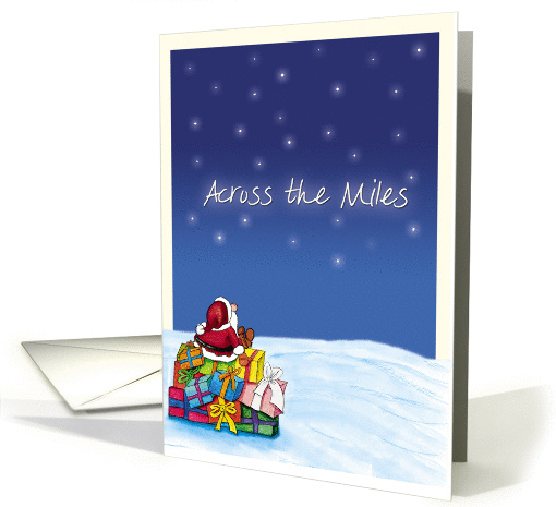 Across the Miles - Christmas Card with Santa Claus card (860524)