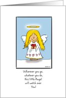 Guardian Angel - This little Angel will watch over you! card