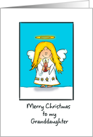 Merry Christmas to my Granddaughter Angel Blank card