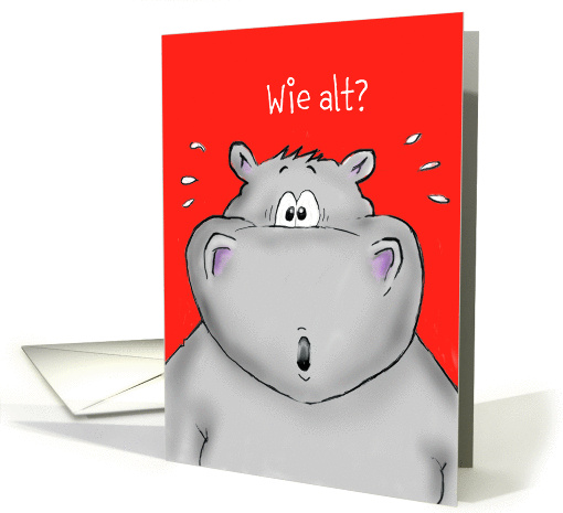 Wie alt - Nilpferd-Geburtstagskarte card (861653)