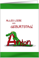 Anton Geburtstag - Happy Birthday Anton card
