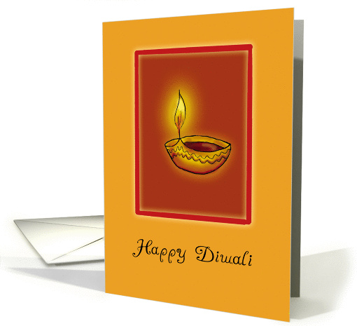 Happy Diwali Deepawali Festival of Lights Candle Greetings card