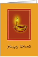 Happy Diwali Deepawali Festival of Lights Candle Greetings card