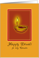 Happy Diwali to my Cousin card