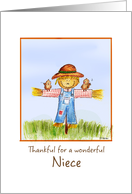 Thankful for a wonderful Niece - Thanksgiving card