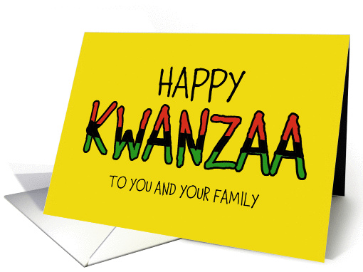 Kwanzaa to you and your Family card (865320)