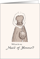 Will you be my Maid of Honour? card