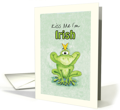 Kiss me I'm Irish - St. Patrick's Card with Frog card (869462)